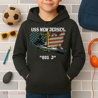 Uss New Jersey Bb62 Battleship Veterans Day Warship Father Kids Hoodie thumb 2