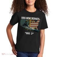 Uss New Jersey Bb62 Battleship Veterans Day Warship Father Kids T-Shirt thumb 2