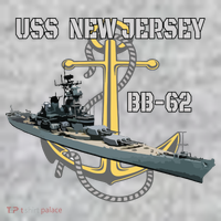Uss New Jersey Bb62 Battleship Ww2 American Warship Veteran The Baniff Cuffed Pom Beanie thumb 2