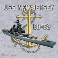 Uss New Jersey Bb62 Battleship Ww2 American Warship Veteran Women's Racerback Cropped Tank thumb 2