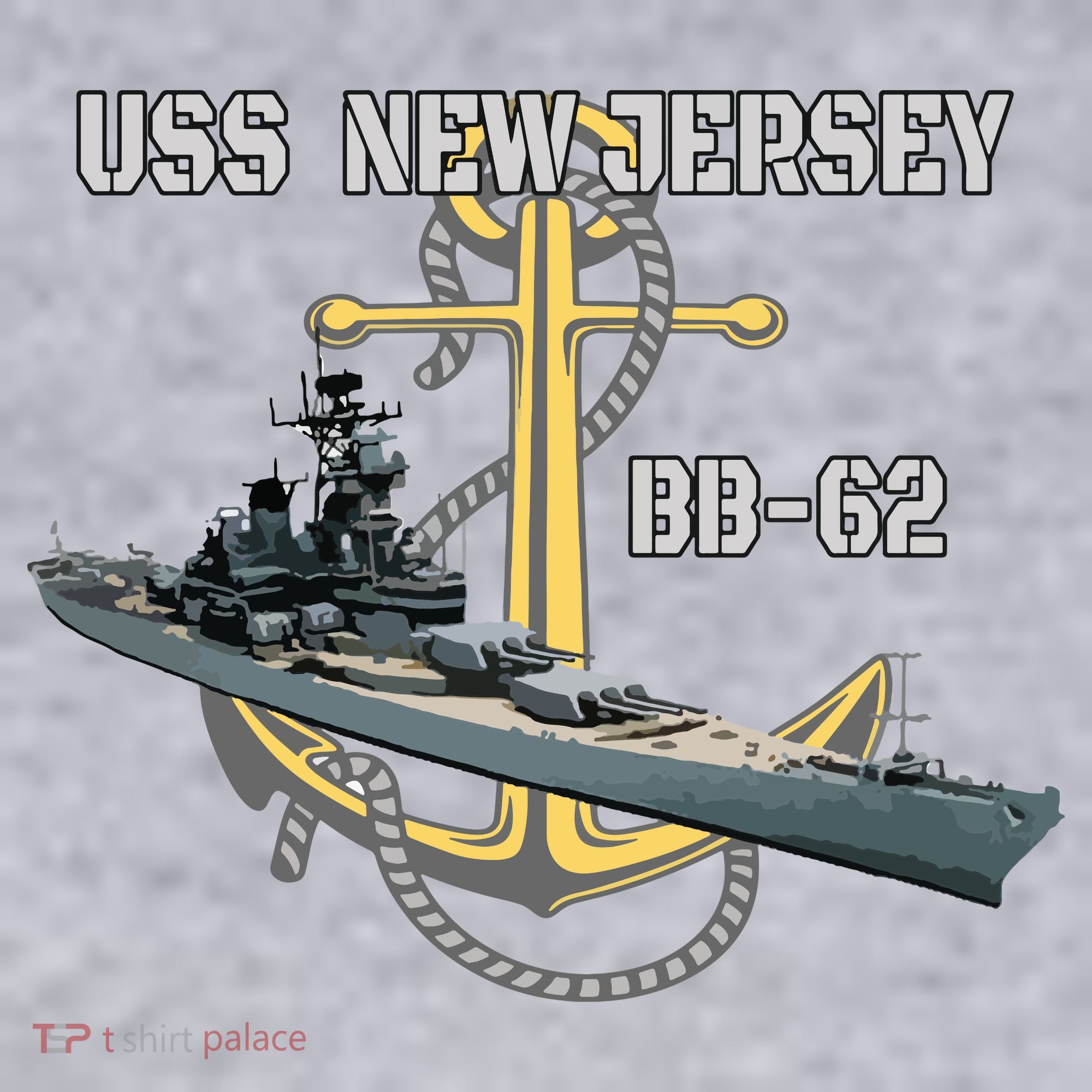Uss New Jersey Bb62 Battleship Ww2 American Warship Veteran Women's Racerback Cropped Tank