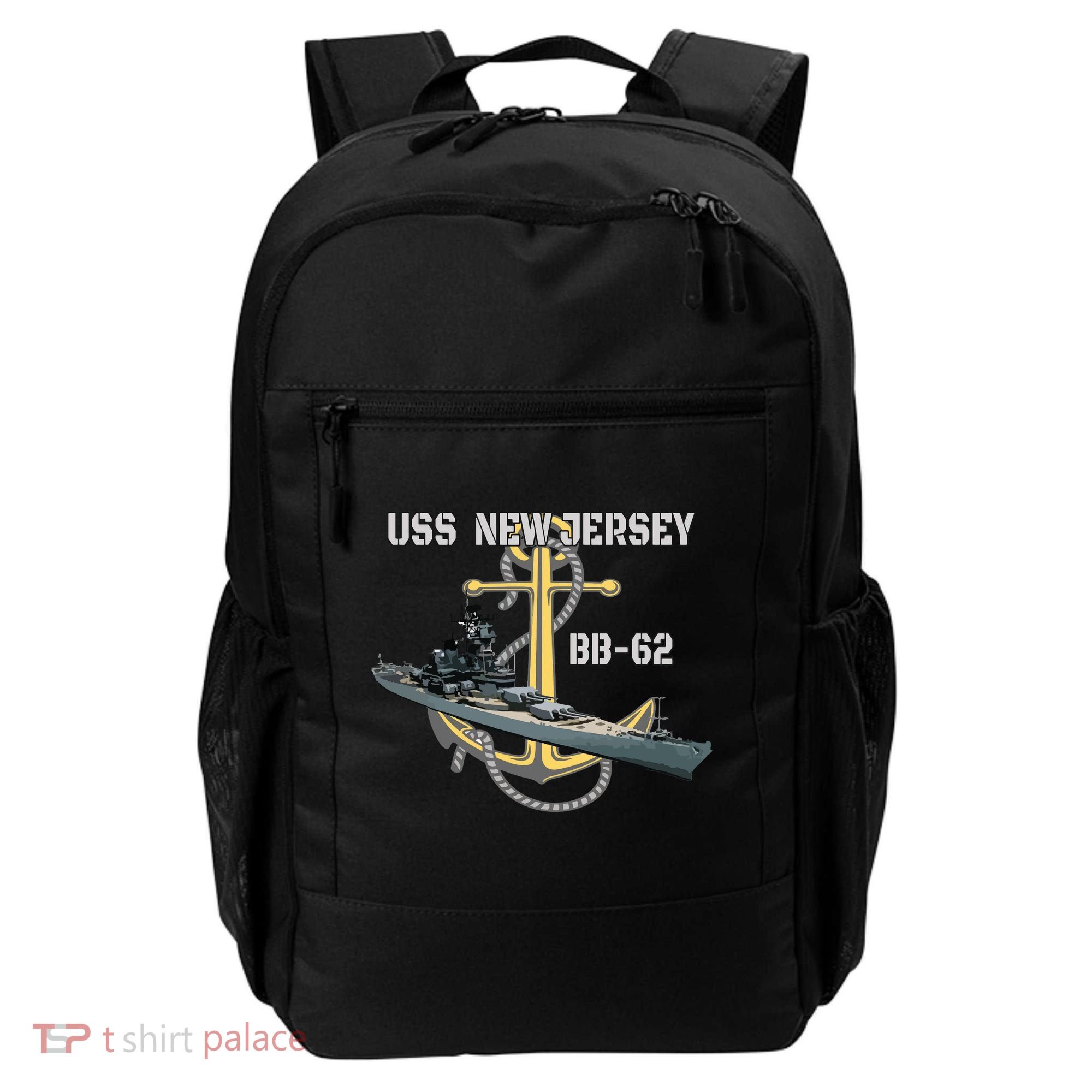 Uss New Jersey Bb62 Battleship Ww2 American Warship Veteran Backpack