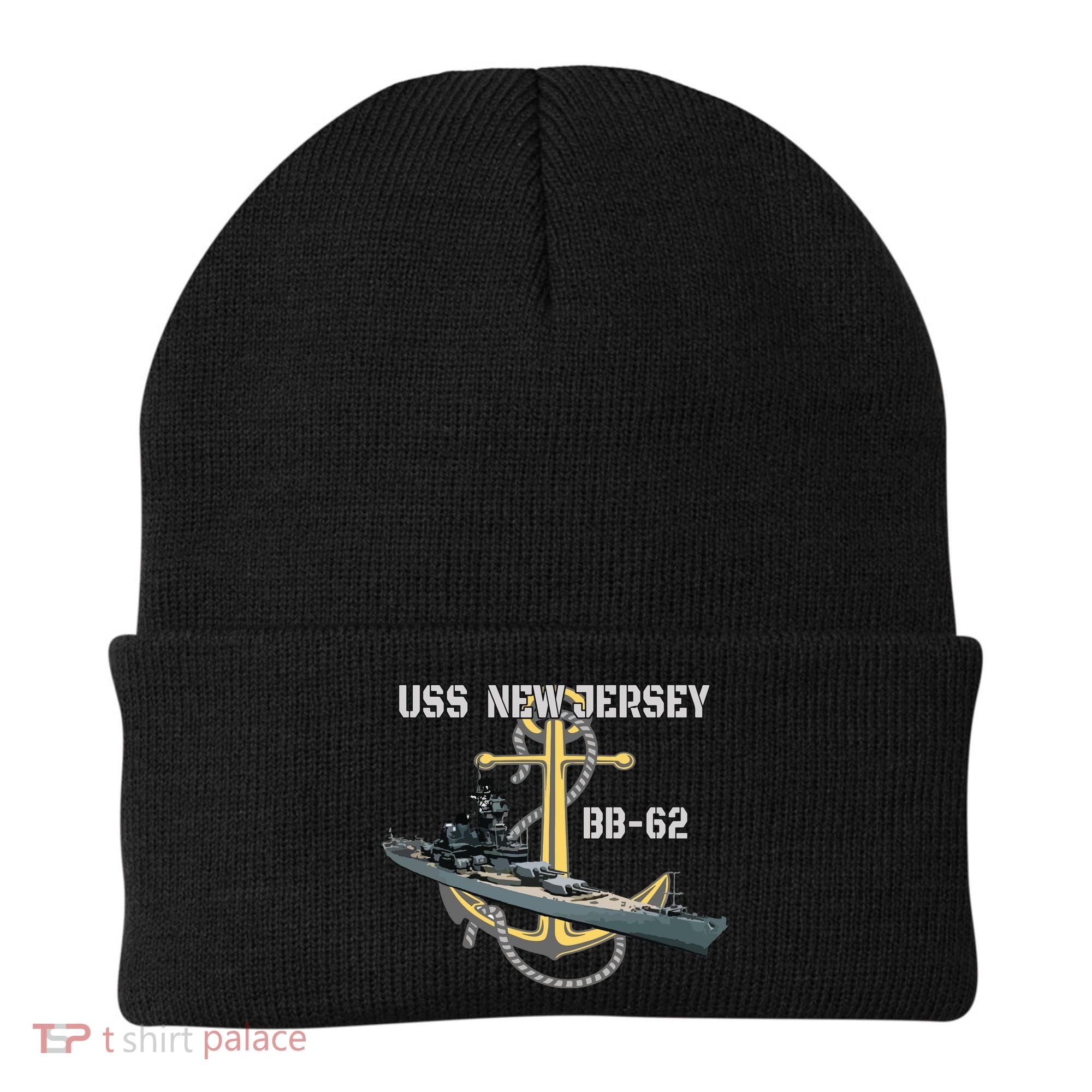 Uss New Jersey Bb62 Battleship Ww2 American Warship Veteran Beanie