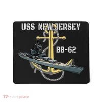 Uss New Jersey Bb62 Battleship Ww2 American Warship Veteran Mousepad thumb 0