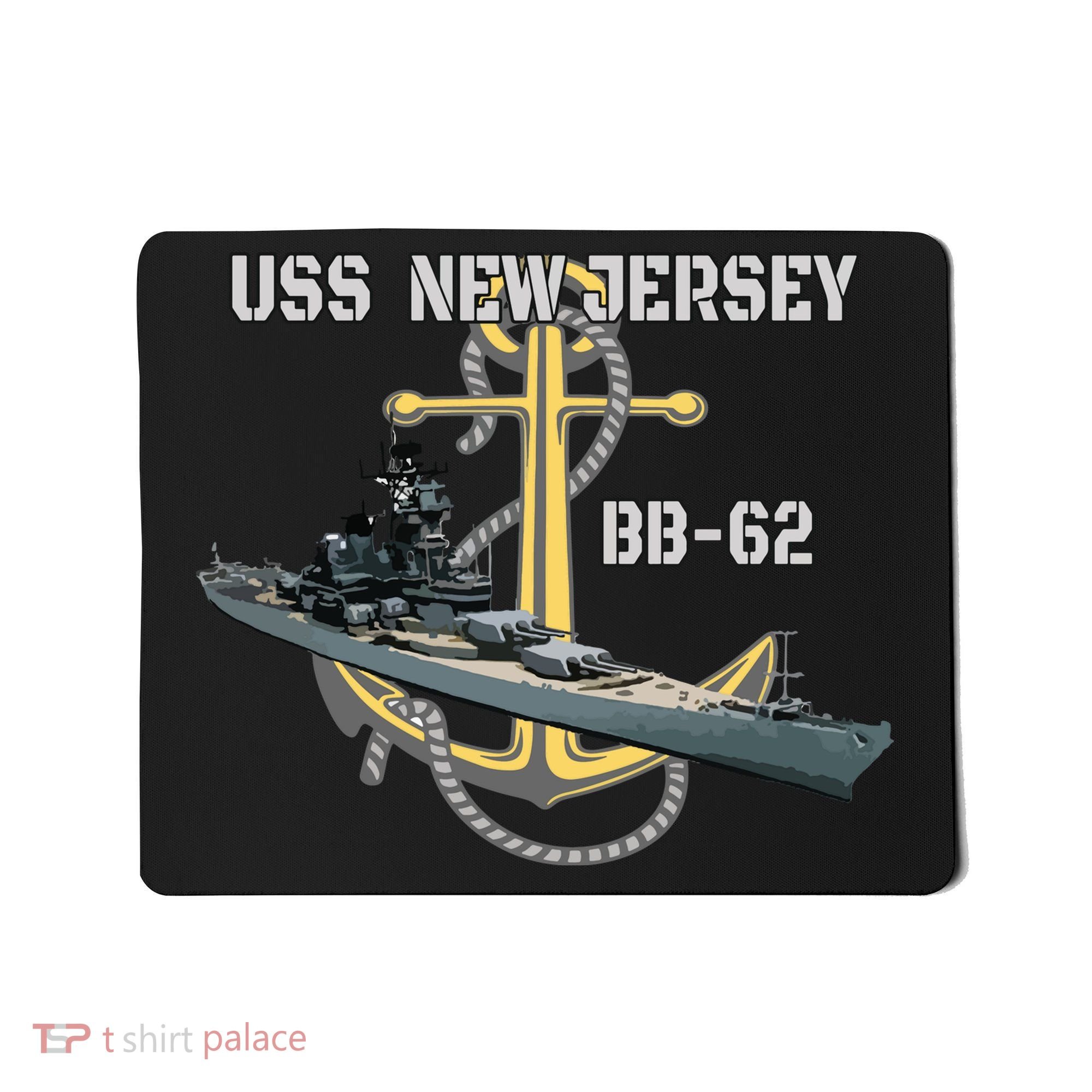 Uss New Jersey Bb62 Battleship Ww2 American Warship Veteran Mousepad