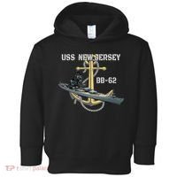 Uss New Jersey Bb62 Battleship Ww2 American Warship Veteran Toddler Hoodie thumb 0