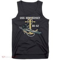 Uss New Jersey Bb62 Battleship Ww2 American Warship Veteran Tank Top thumb 0
