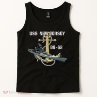 Uss New Jersey Bb62 Battleship Ww2 American Warship Veteran Tank Top thumb 2