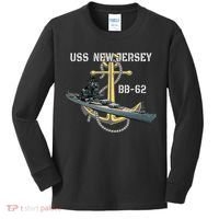 Uss New Jersey Bb62 Battleship Ww2 American Warship Veteran Kids Long Sleeve Shirt thumb 0