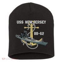 Uss New Jersey Bb62 Battleship Ww2 American Warship Veteran Short Acrylic Beanie thumb 0