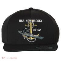 Uss New Jersey Bb62 Battleship Ww2 American Warship Veteran Wool Snapback Cap thumb 0
