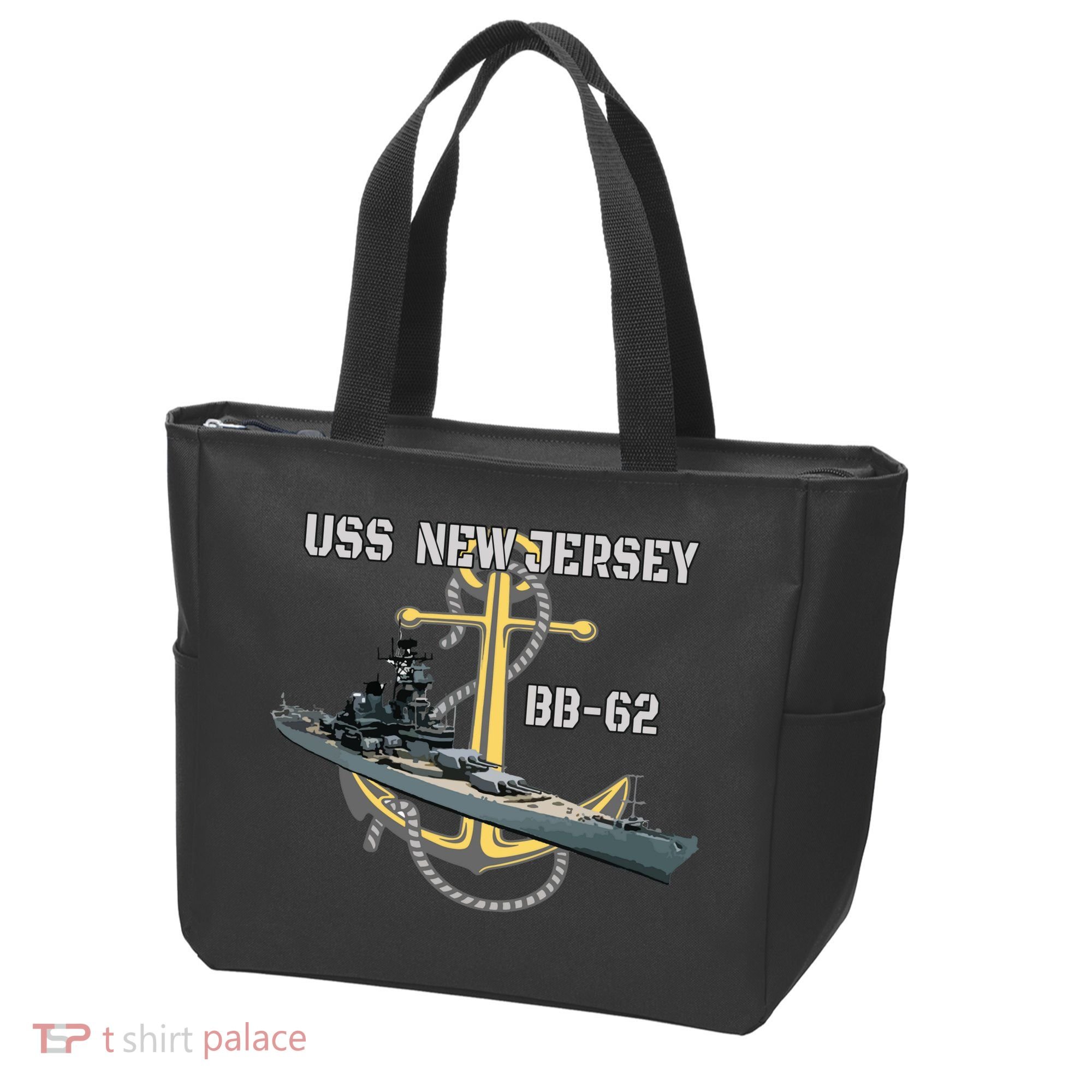 Uss New Jersey Bb62 Battleship Ww2 American Warship Veteran Tote Bag