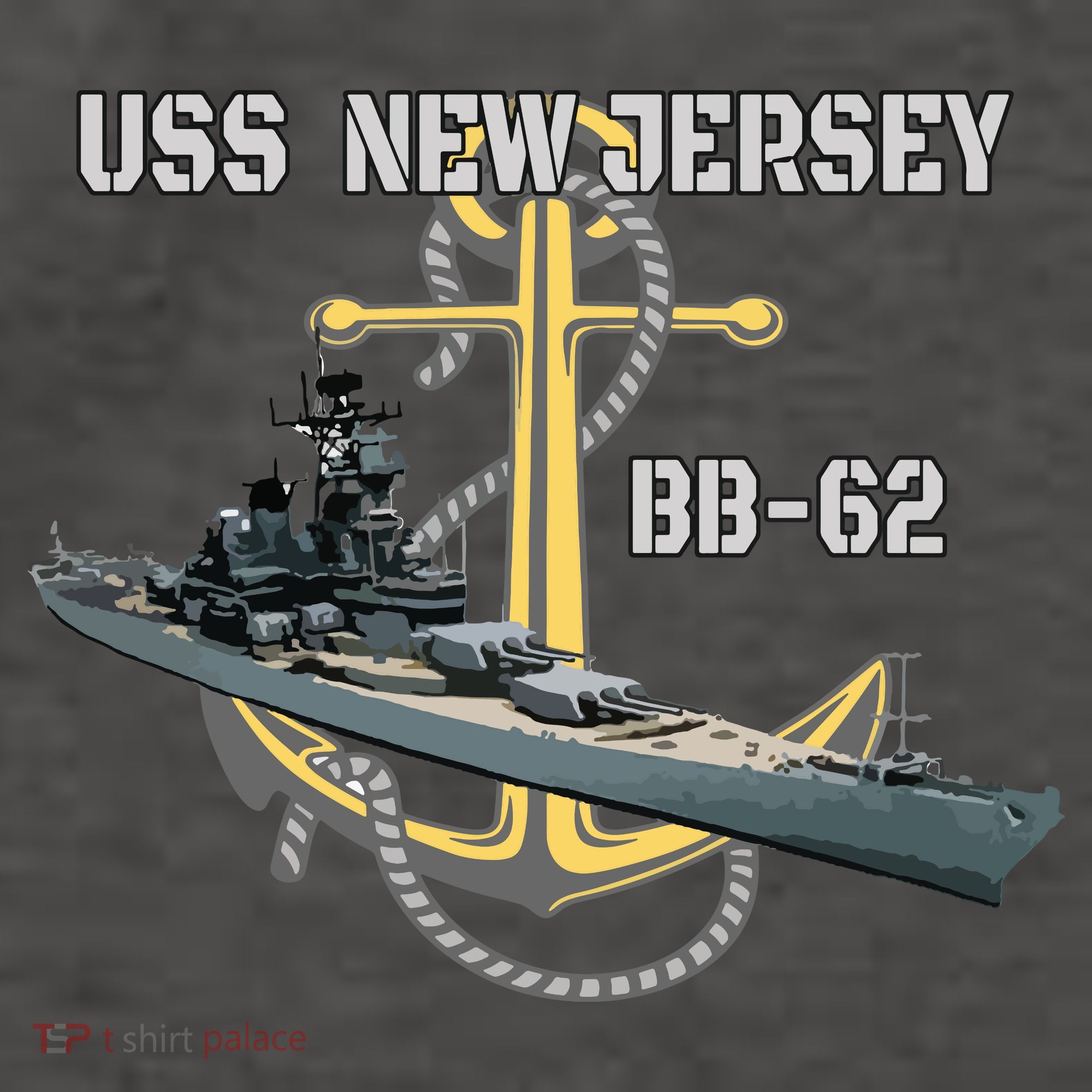 Uss New Jersey Bb62 Battleship Ww2 American Warship Veteran Vector Backpack
