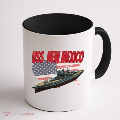 Uss New Mexico Bbgift40 Ww2 War Veteran Battleship Dad Son Boy Gift Coffee Mug back
