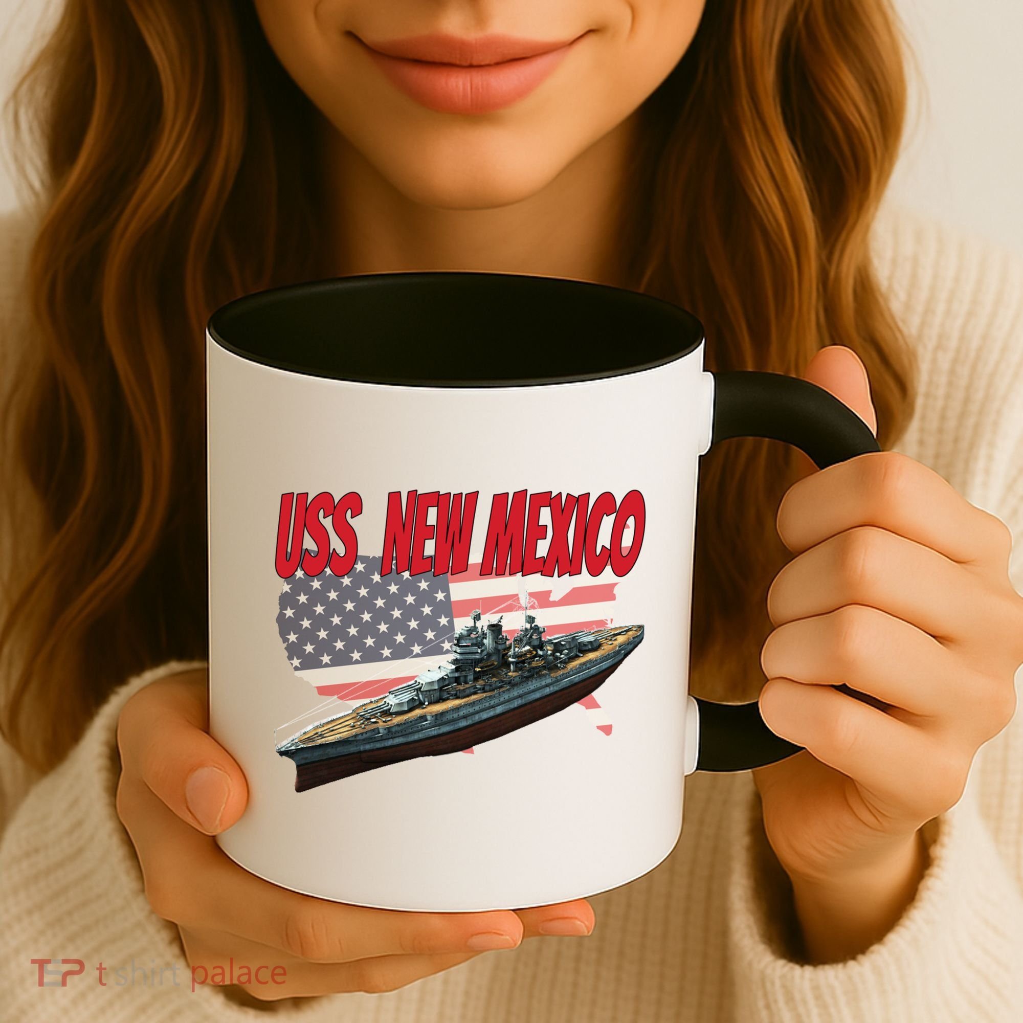 Uss New Mexico Bbgift40 Ww2 War Veteran Battleship Dad Son Boy Gift Coffee Mug