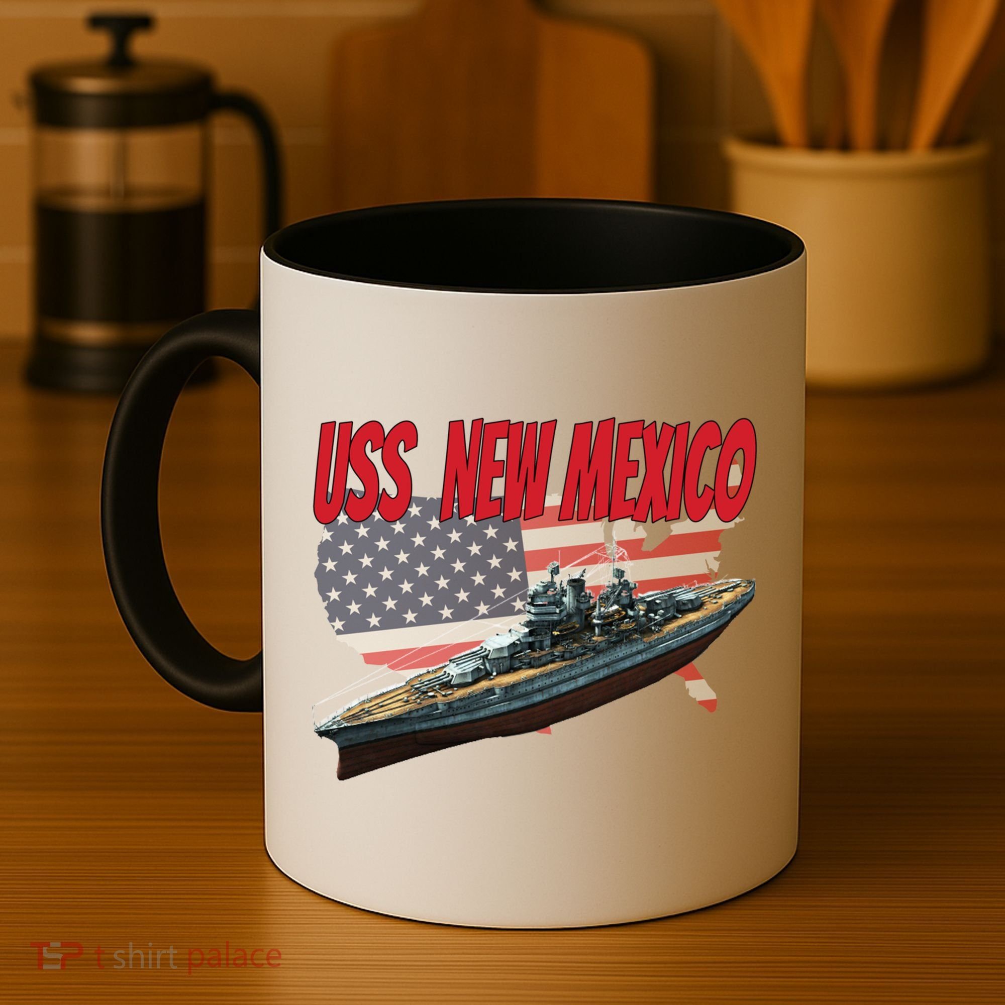 Uss New Mexico Bbgift40 Ww2 War Veteran Battleship Dad Son Boy Gift Coffee Mug