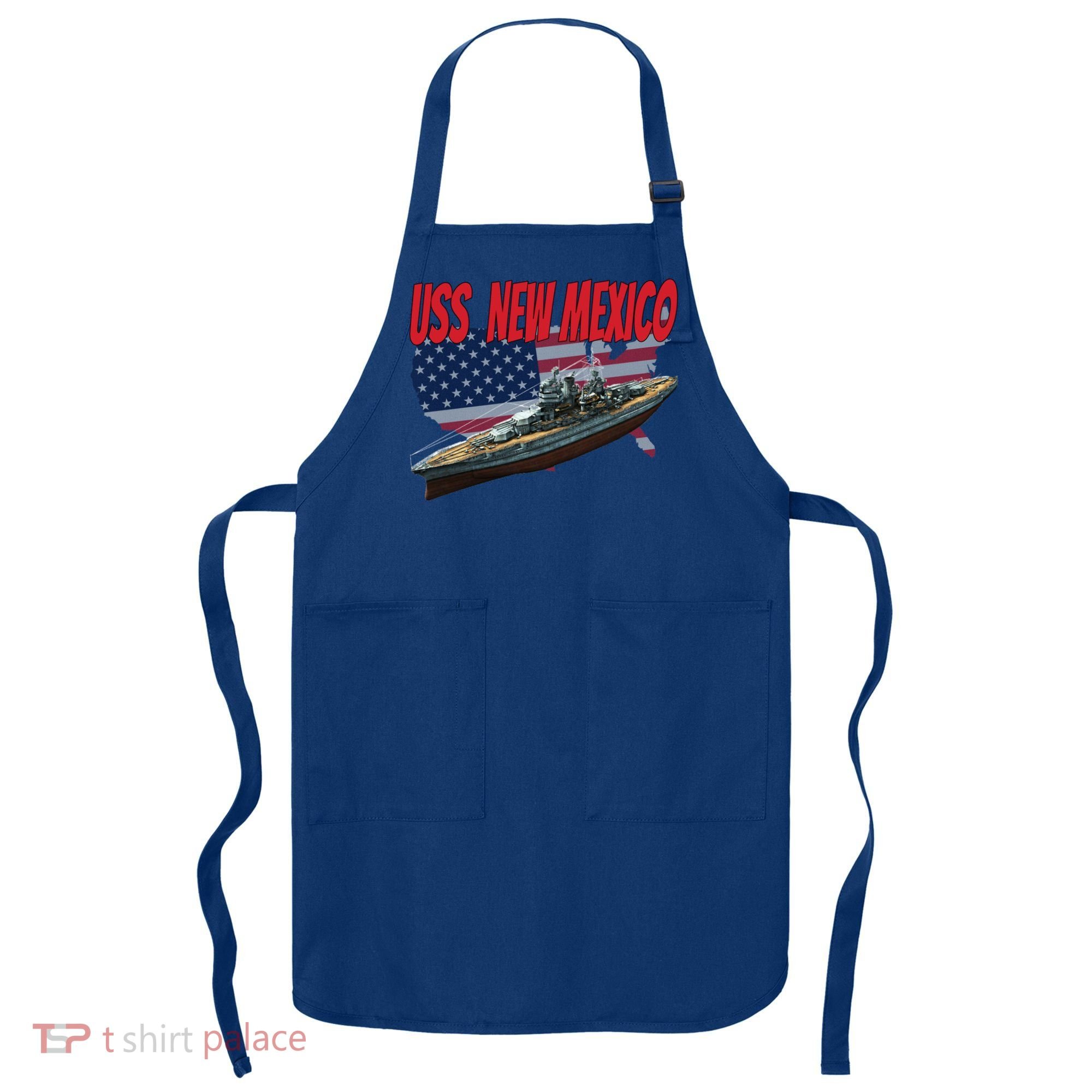 Uss New Mexico Bbgift40 Ww2 War Veteran Battleship Dad Son Boy Gift Apron