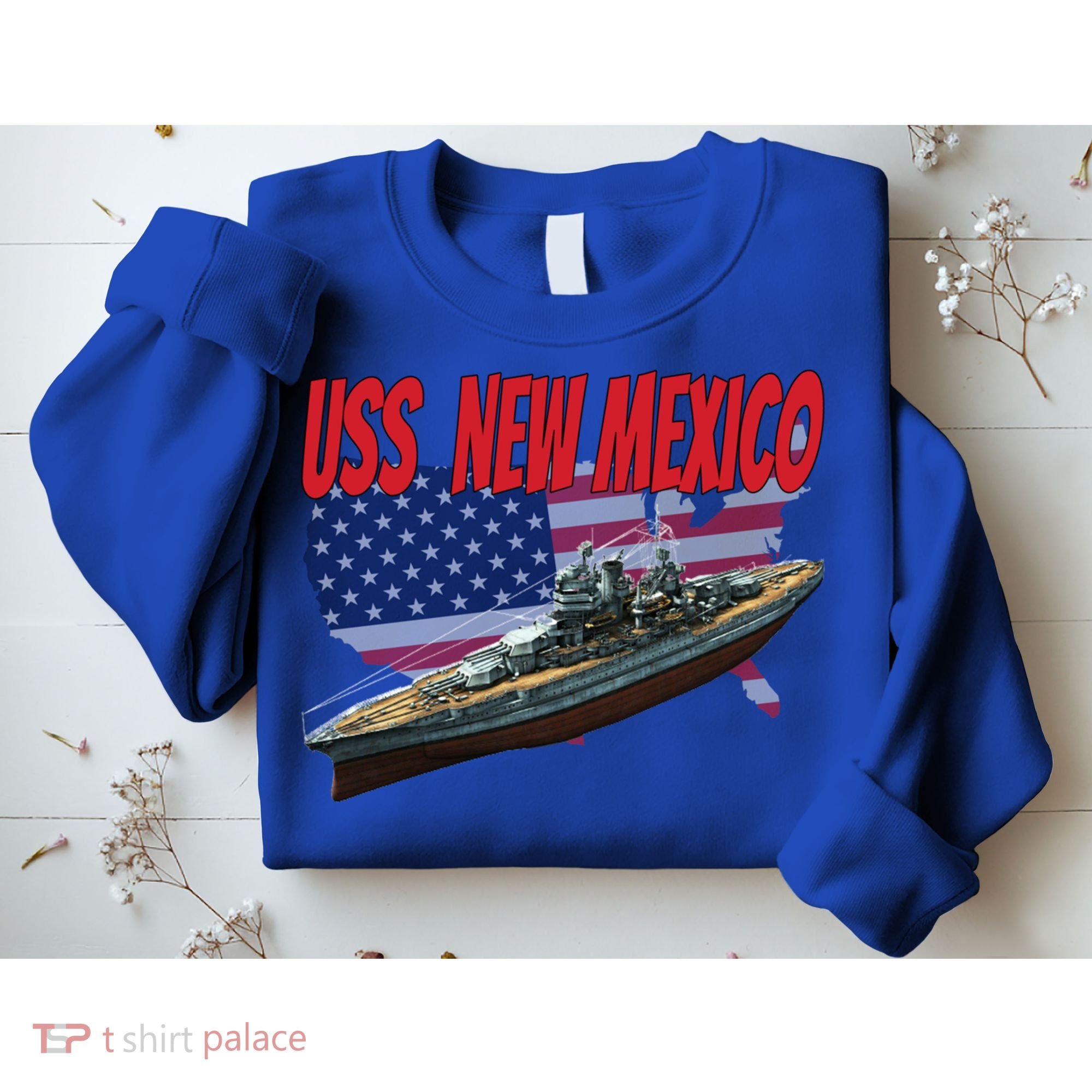 Uss New Mexico Bbgift40 Ww2 War Veteran Battleship Dad Son Boy Gift Sweatshirt