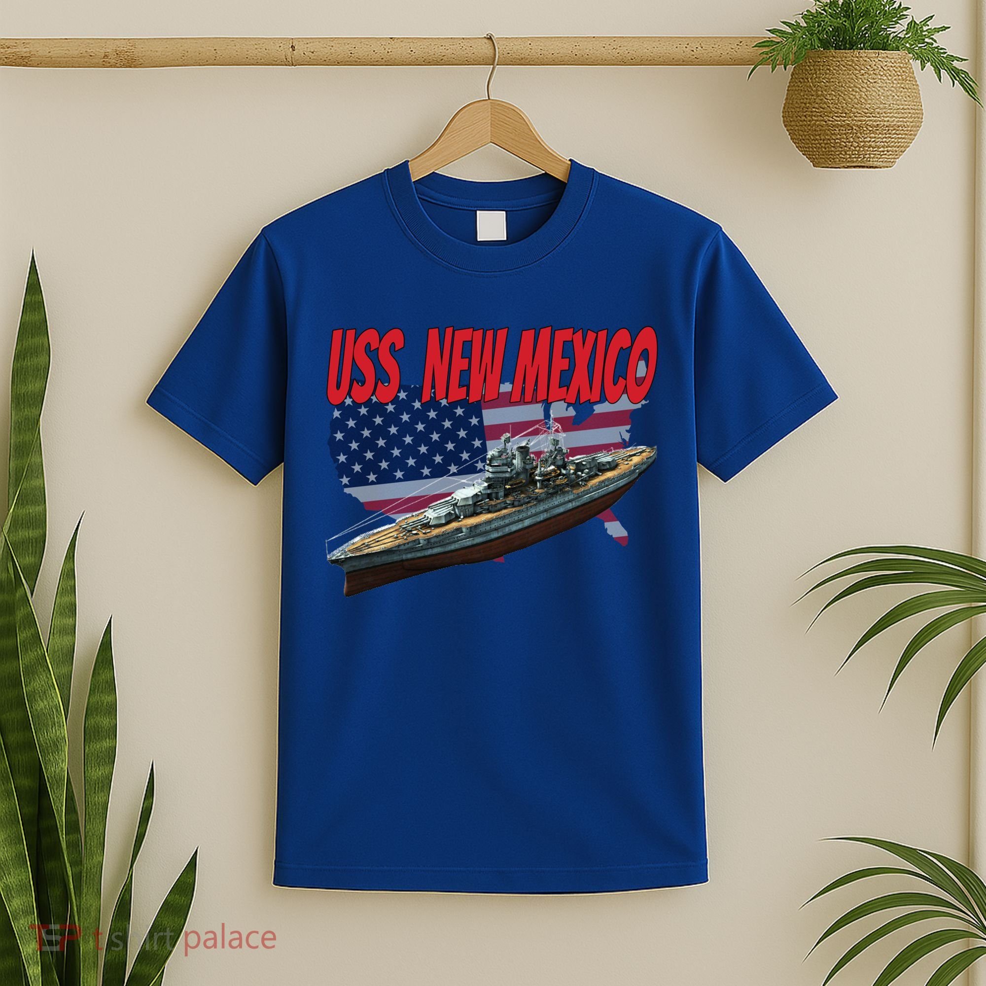 Uss New Mexico Bbgift40 Ww2 War Veteran Battleship Dad Son Boy Gift T-Shirt