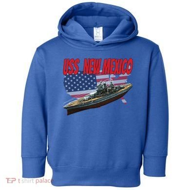 Uss New Mexico Bbgift40 Ww2 War Veteran Battleship Dad Son Boy Gift Toddler Hoodie