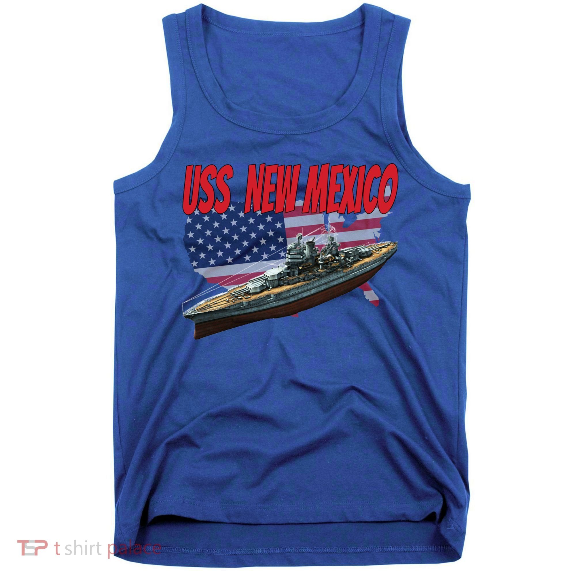 Uss New Mexico Bbgift40 Ww2 War Veteran Battleship Dad Son Boy Gift Tank Top