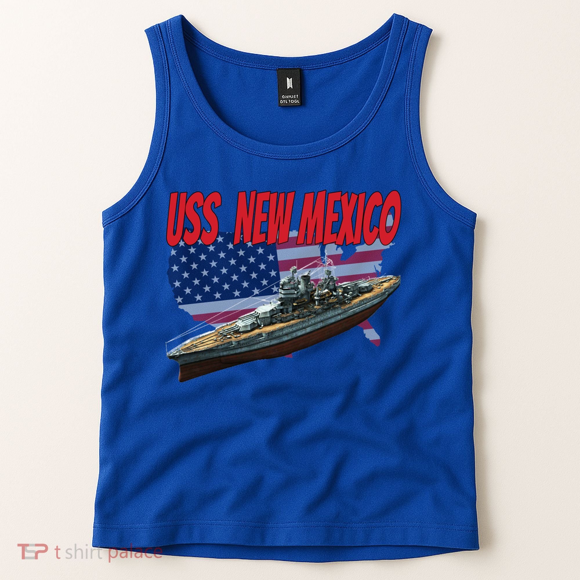Uss New Mexico Bbgift40 Ww2 War Veteran Battleship Dad Son Boy Gift Tank Top