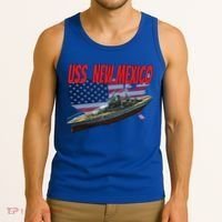 Uss New Mexico Bbgift40 Ww2 War Veteran Battleship Dad Son Boy Gift Tank Top thumb 3