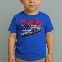 Uss New Mexico Bbgift40 Ww2 War Veteran Battleship Dad Son Boy Gift Toddler T-Shirt thumb 2