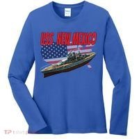 Uss New Mexico Bbgift40 Ww2 War Veteran Battleship Dad Son Boy Gift Women's Long Sleeve Shirt thumb 0