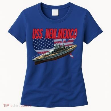 Uss New Mexico Bbgift40 Ww2 War Veteran Battleship Dad Son Boy Gift Women's T-Shirt