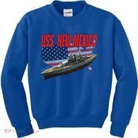 Uss New Mexico Bbgift40 Ww2 War Veteran Battleship Dad Son Boy Gift Kids Sweatshirt thumb 0