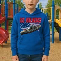 Uss New Mexico Bbgift40 Ww2 War Veteran Battleship Dad Son Boy Gift Kids Hoodie thumb 2