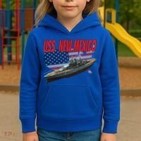 Uss New Mexico Bbgift40 Ww2 War Veteran Battleship Dad Son Boy Gift Kids Hoodie thumb 3
