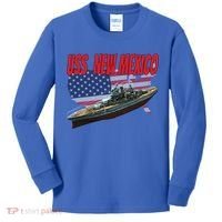 Uss New Mexico Bbgift40 Ww2 War Veteran Battleship Dad Son Boy Gift Kids Long Sleeve Shirt thumb 0