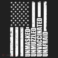 Unmasked Unmuzzled Unvaccinated Unafraid US Flag Women's Sweatshirt thumb 2