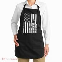 Unmasked Unmuzzled Unvaccinated Unafraid US Flag Apron thumb 2