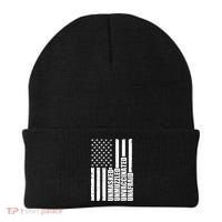 Unmasked Unmuzzled Unvaccinated Unafraid US Flag Beanie thumb 0