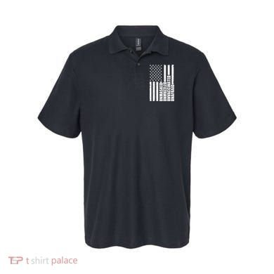 Unmasked Unmuzzled Unvaccinated Unafraid US Flag Polo