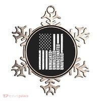 Unmasked Unmuzzled Unvaccinated Unafraid US Flag Ornament thumb 0