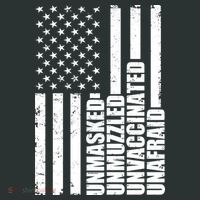 Unmasked Unmuzzled Unvaccinated Unafraid US Flag Coaster thumb 2