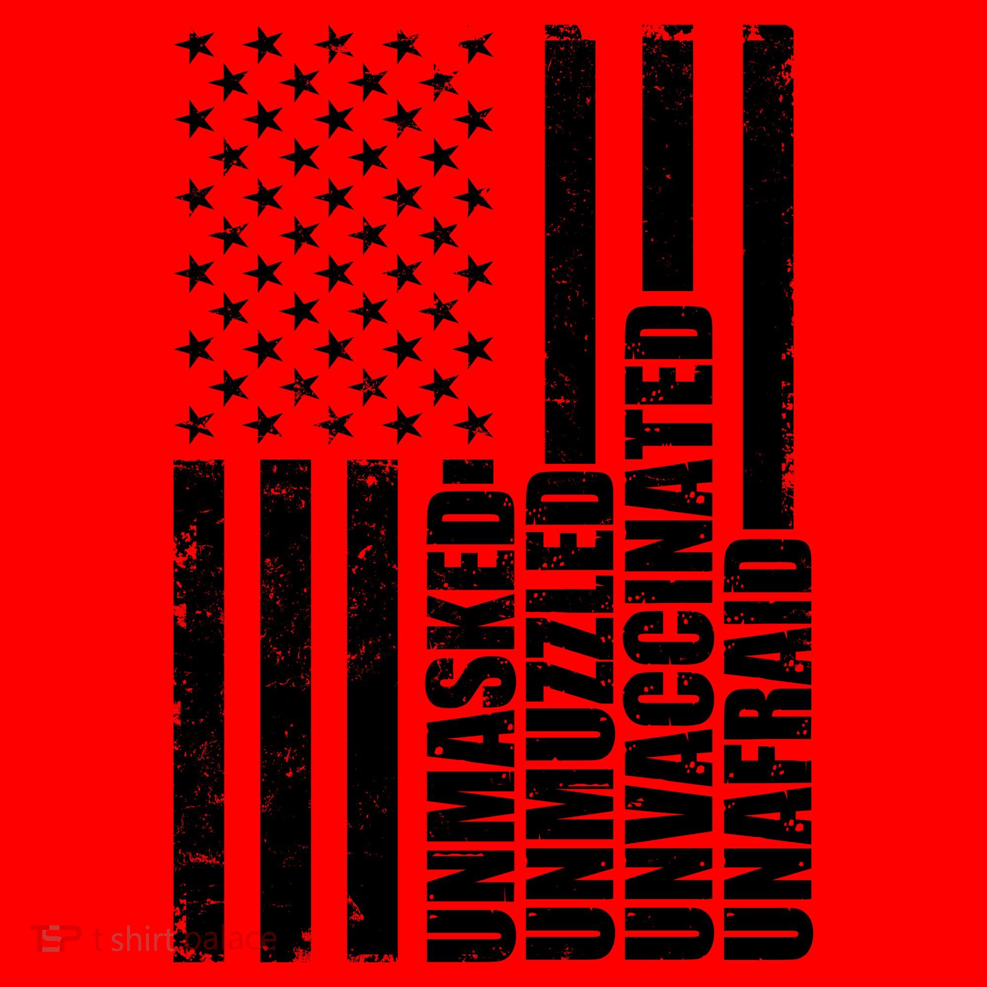 Unmasked Unmuzzled Unvaccinated Unafraid US Flag Santa Hat