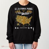 US National Parks Adventure Awaits Hiking & Camping Lover Women's Sweatshirt thumb 0
