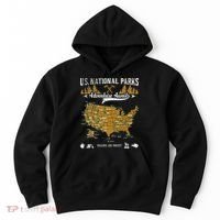 US National Parks Adventure Awaits Hiking & Camping Lover Hoodie thumb 0