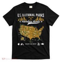 US National Parks Adventure Awaits Hiking & Camping Lover T-Shirt thumb 0