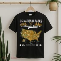 US National Parks Adventure Awaits Hiking & Camping Lover T-Shirt thumb 2