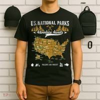 US National Parks Adventure Awaits Hiking & Camping Lover T-Shirt thumb 6