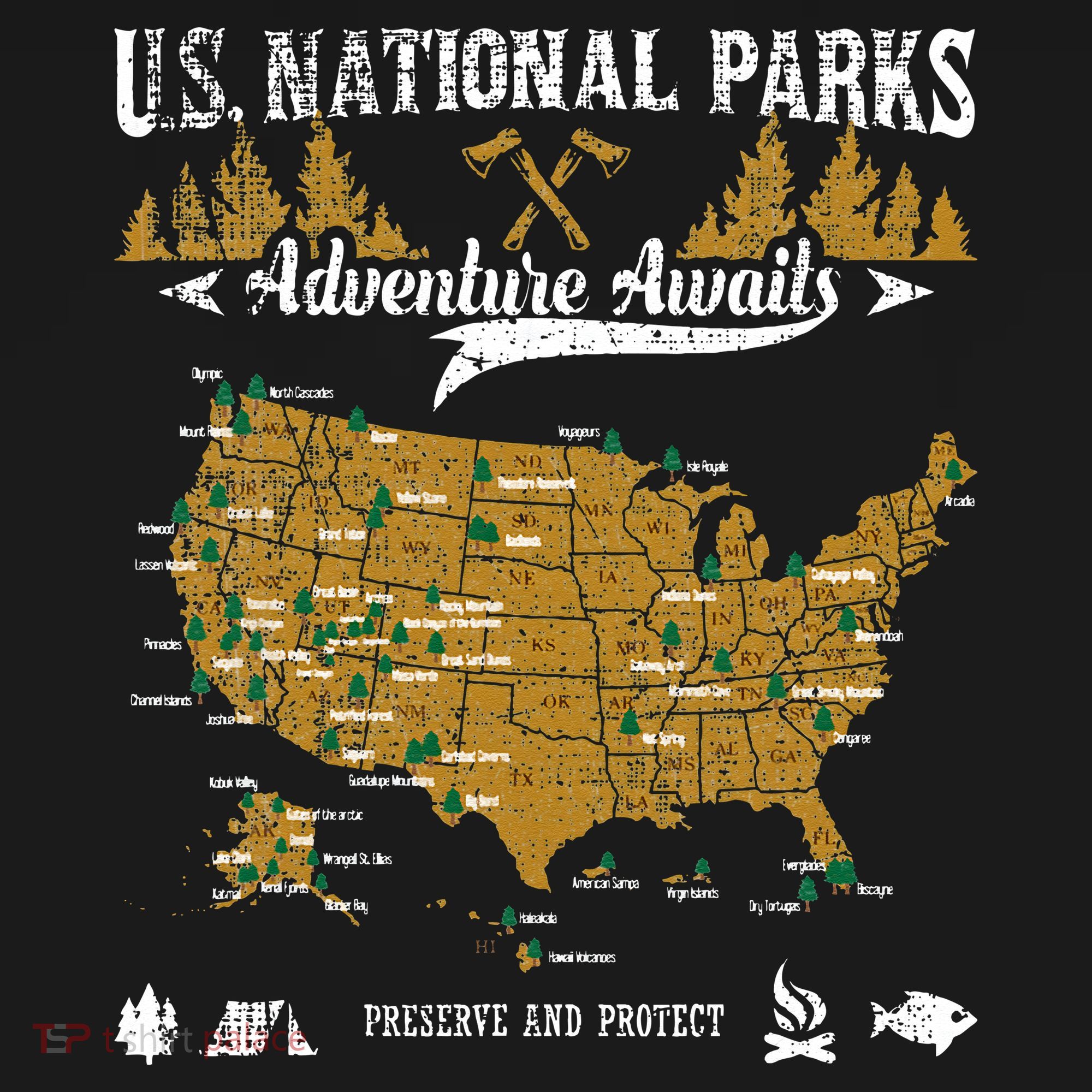 US National Parks Adventure Awaits Hiking & Camping Lover Women's Hoodie