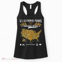 US National Parks Adventure Awaits Hiking & Camping Lover Women's Tank Top thumb 0