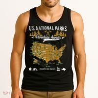 US National Parks Adventure Awaits Hiking & Camping Lover Tank Top thumb 3
