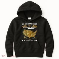 US National Parks Adventure Awaits Hiking & Camping Lover Kids Hoodie thumb 0